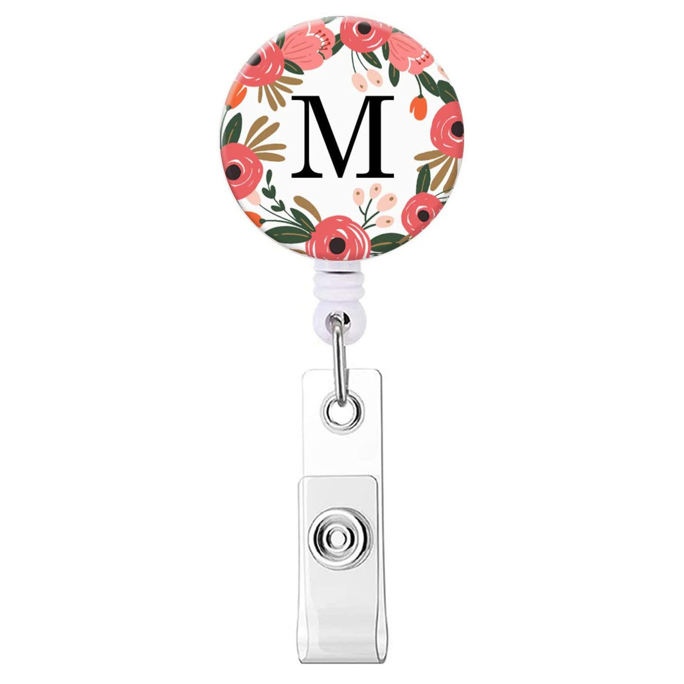 Wholesale English letter glue flower telescopic rotating easy to pull keychain