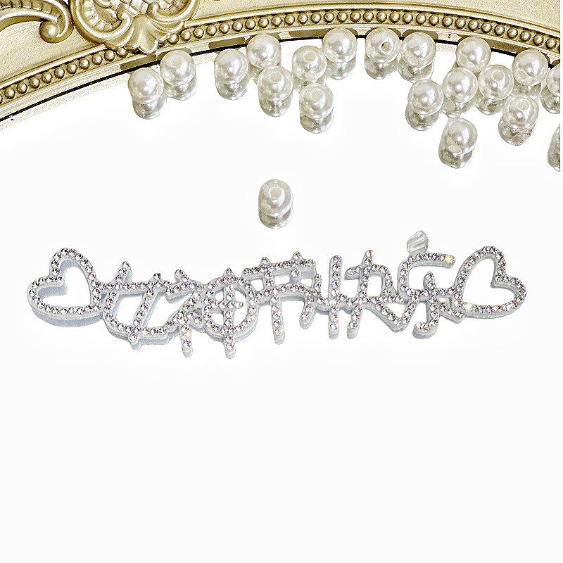 Wholesale 5PCS/PACK Mother's Day Sparkling Diamond Acrylic Cake Decoration