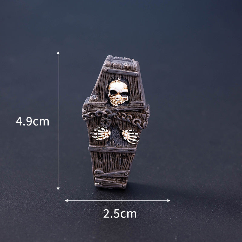 Wholesale Resin  Skull Mummy Figurine European Style Desk Ornament Everyday Use Gift Resale