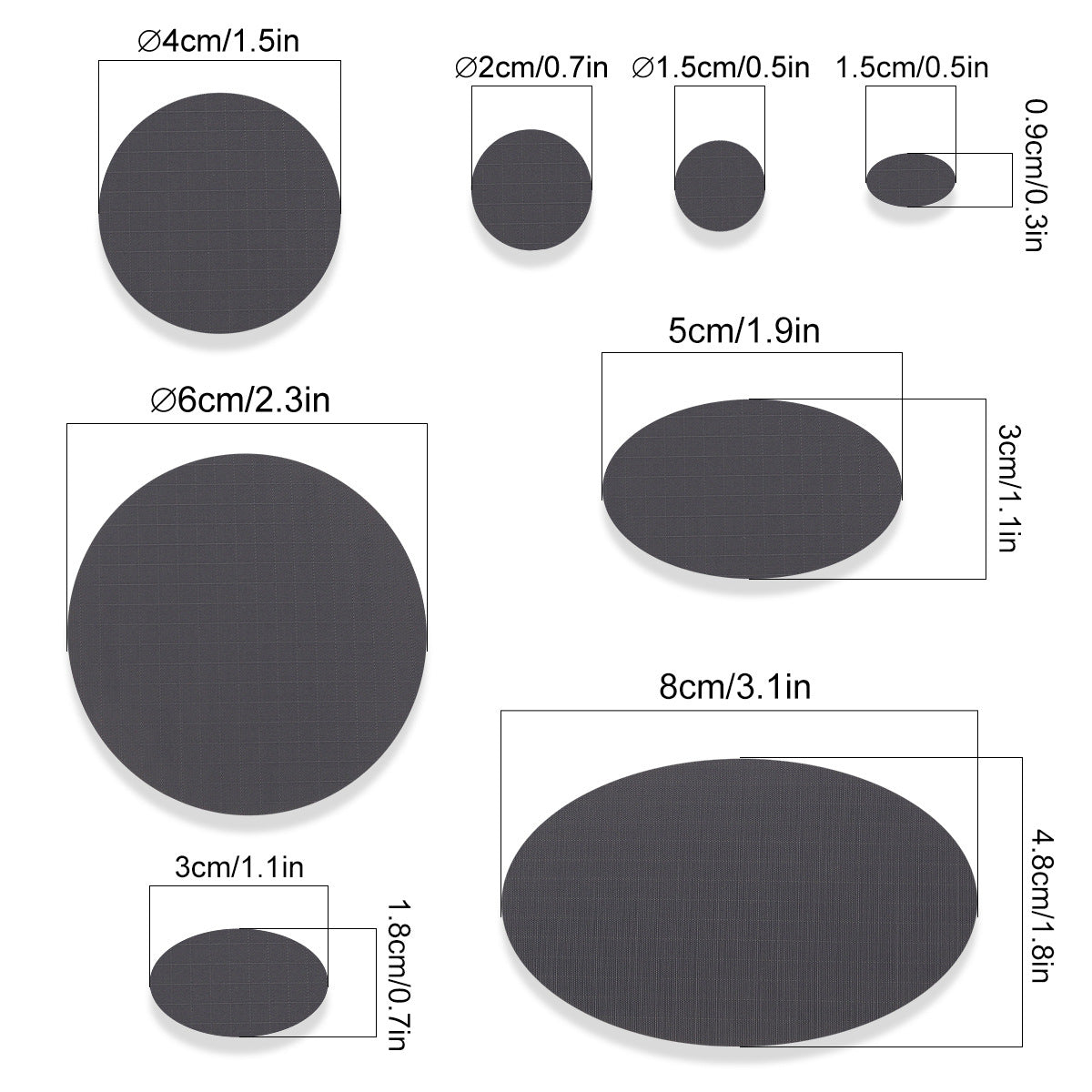 Wholesale Sapphire Blue Nylon Self Adhesive Repair Patches 11 Pack No Sew Waterproof Fabric For Coats Raincoats Tents Down ets Everyday Home Travel Gift