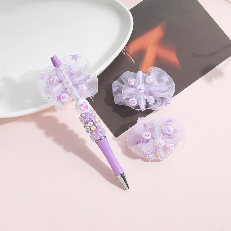 Wholesale 10pcs Honeycomb Heavy Industries Lace Viscose Flower Bow Loose Beads