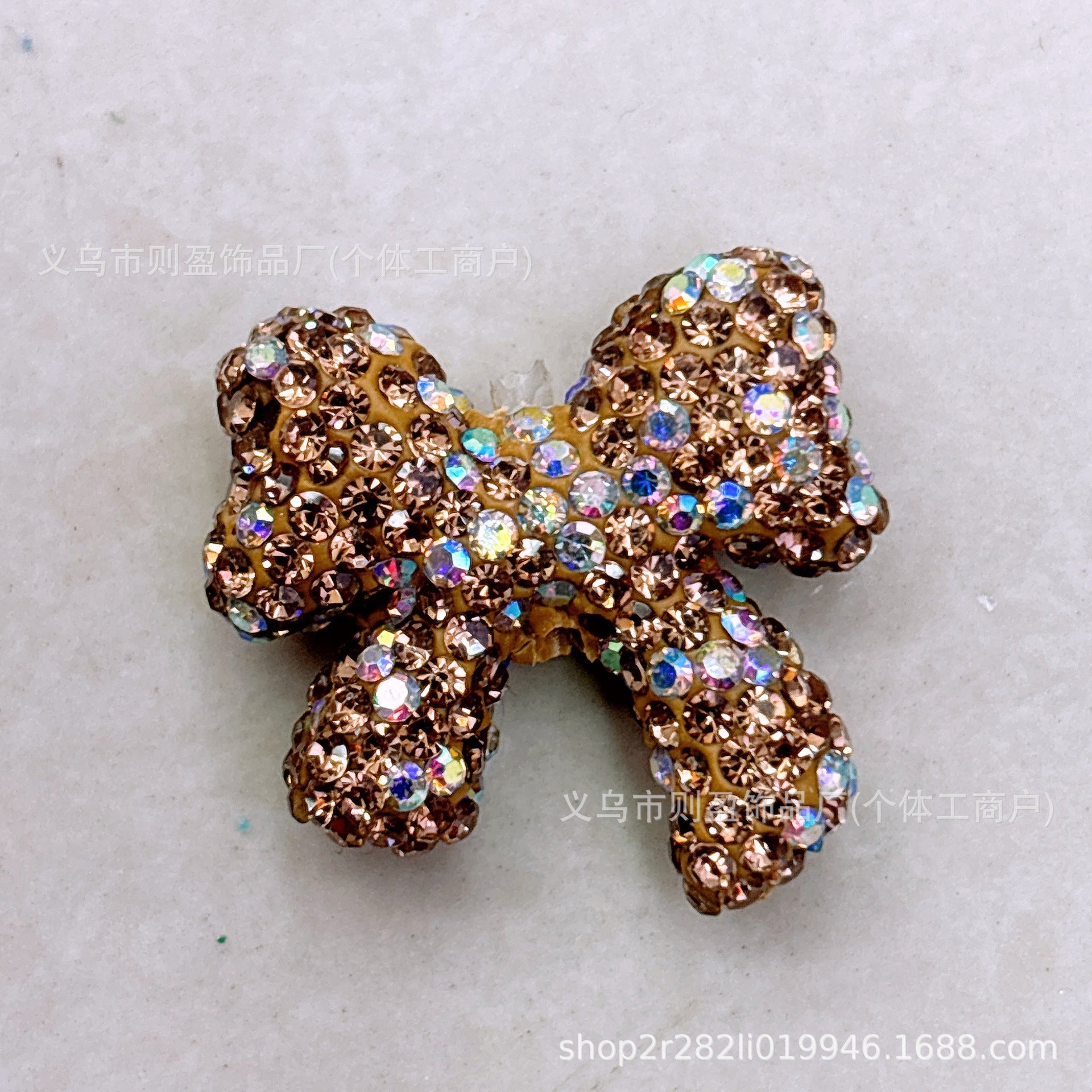 Wholesale 20pcs Heavy Industry with Drilled Pottery Clay Butterfly Bow Float Vertical Hole Beads