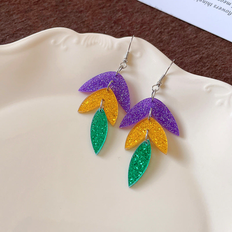 Wholesale St. Patrick's Day Cartoon Dinosaur Clown Hat Hook Carnival Party Earrings