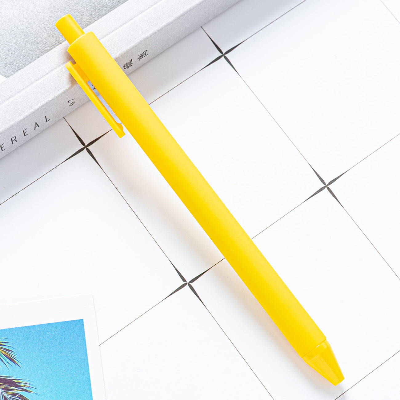 Whoelsale Candy Color Press Plastic Pen Gift Office Tools Teacher Gift