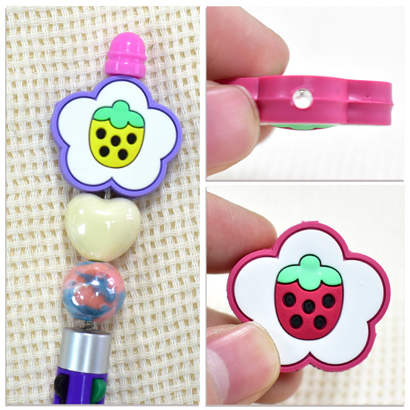 Wholesale Random 100pcs/pack  Cute cartoon fruit shaped bead  Focal Beads