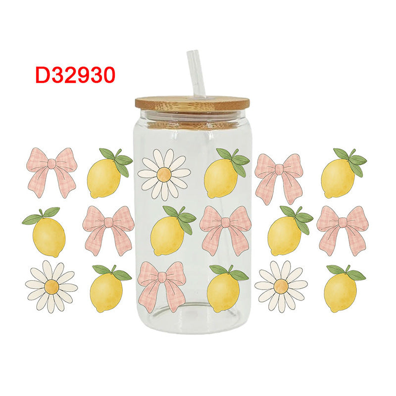 Wholesale Colorful Fruits 16oz Cup UV DTF Wrap