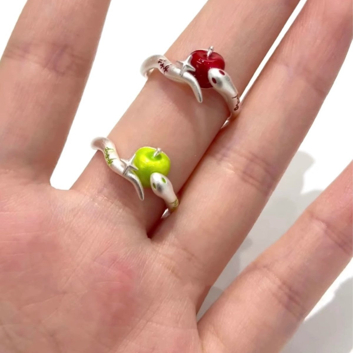 Wholesale Apple and Snake Sweet Cool Cute Adjustable Rings