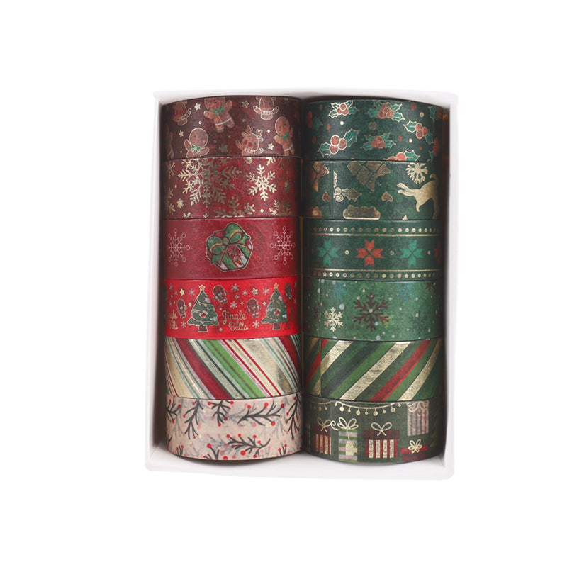 Wholesale Christmas Hot Stamping and Paper Tape 2M 15MM and Paper Tent Sticker Tape