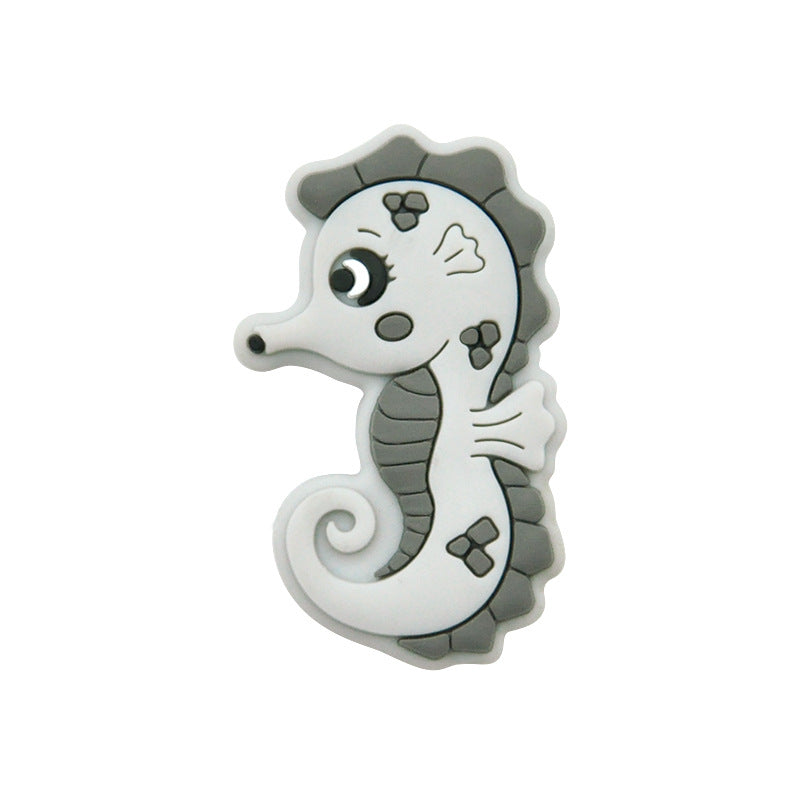 Cuentas de silicona de caballos de mar al por mayor 100pcs