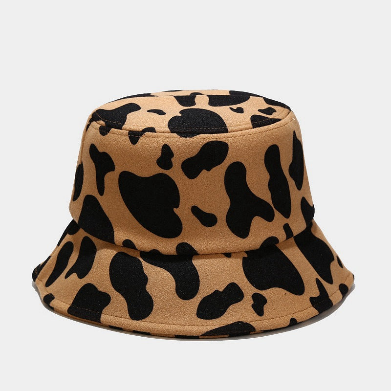 Wholesale 2023 Autumn and Winter New Thickened Wool Cow Pattern Leopard Pattern Zebra Pattern Fisherman Hat