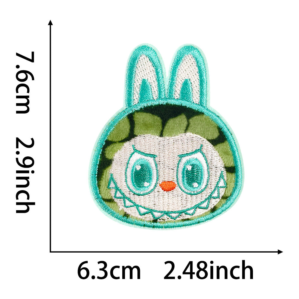 Wholesale Cartoon Embroidered Badge Polyester Self Adhesive Sticker For Kids Shoes Hats DIY Accessory OLY Exclusive