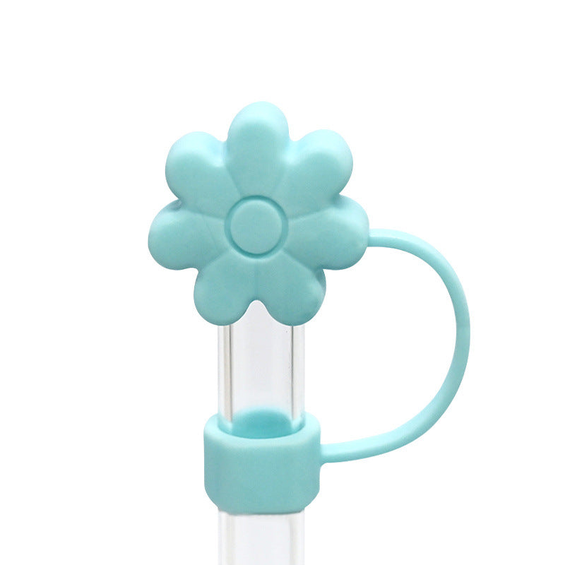 Wholesale  16pcs/pack  Flower dust plug straw hat  Straw Tube Cap