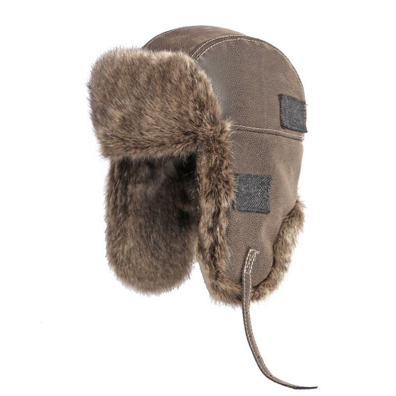 Wholesale Autumn and Winter Ear Protection, Warm Imitation Leather Outdoor Windproof Cycling Hats