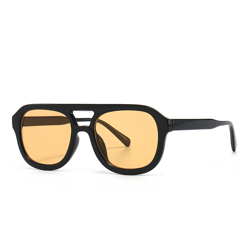 Wholesale New Retro Square Flat Top PC Sunglasses