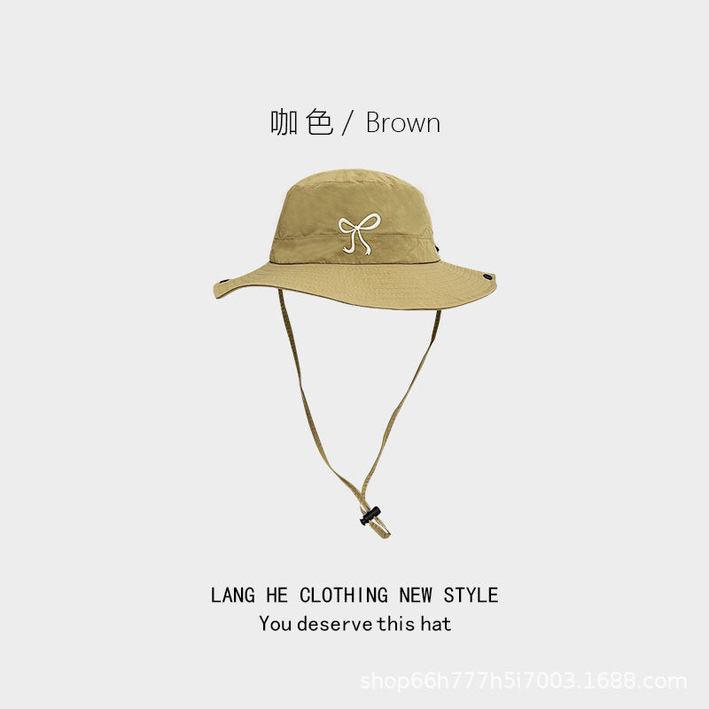 Wholesale Bow Summer Sun Protection Bucket Hat