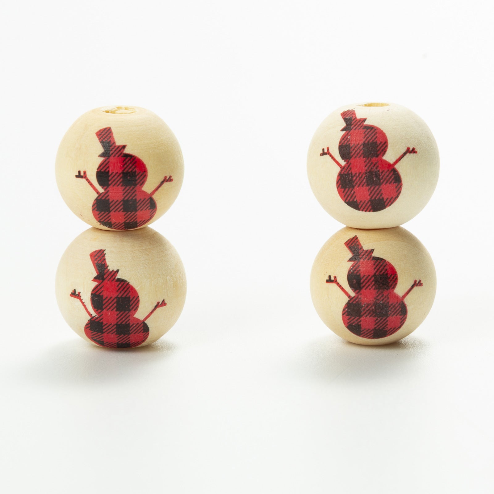 Wholesale 20pcs/ pack Christmas wooden beads colored wooden beads