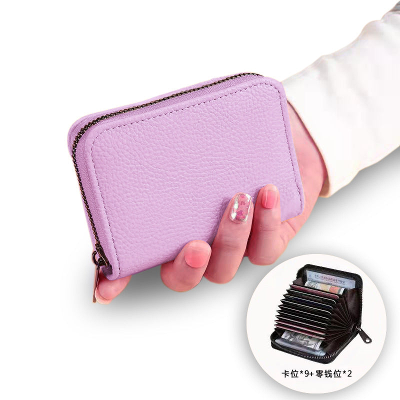 Wholesale Anti-demaxing lychee pattern card holder