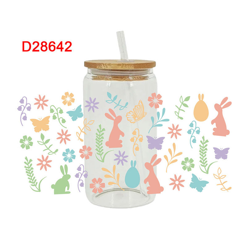 Wholesale Simple pattern 16oz Cup UV DTF Wraps