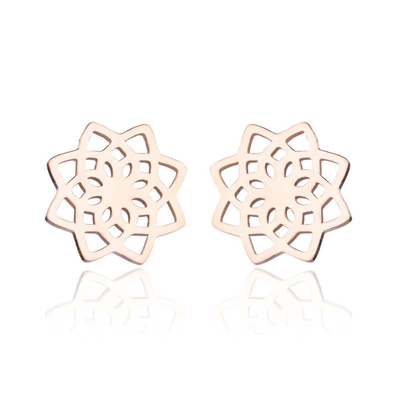 Wholesale Vintage Lotus Earrings Hollow Flower Earrings