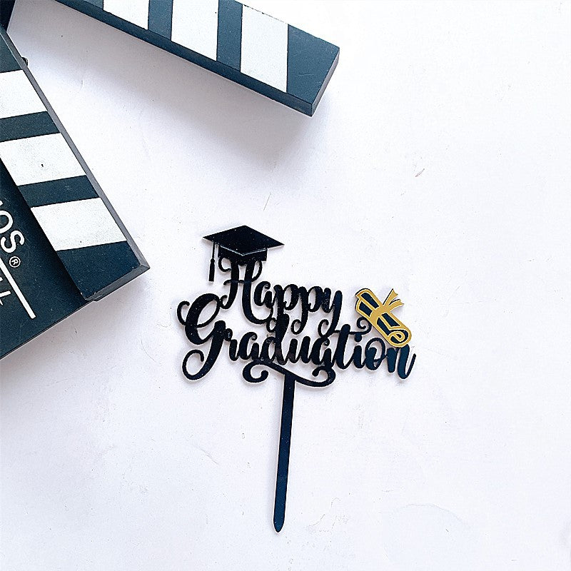 Wholesale  Acrylic Graduation Season Cake Topper Decoration