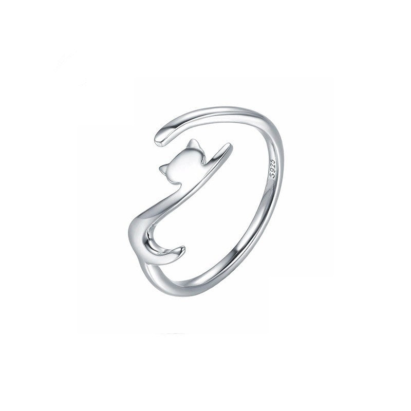 Wholesale Simple cute kitten ring for women