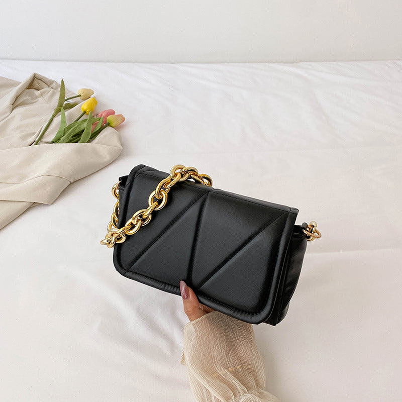 Wholesale Solid Color Casual Simple Chain Shoulder Armpit Small Square Bag