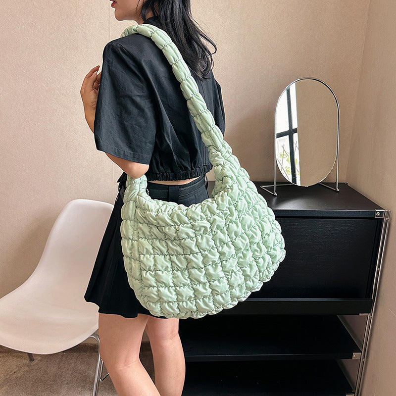 Wholesale Nylon Pleated Cloud Large Capacity Single Shoulder Crossbody Bag