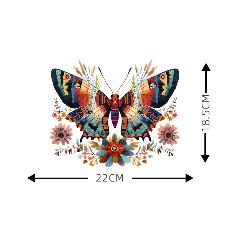 Wholesale 10pcs Colorful Flower Butterfly UV DTF Ready to Press Transfers Wraps