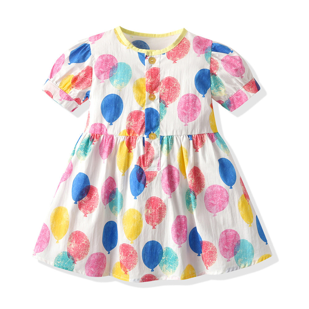 Wholesale of Children's Cotton Printed Shirts and Shorts Creative Sibling Clothing