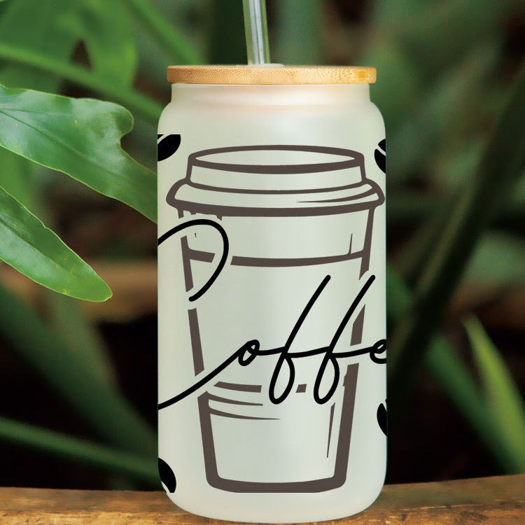 Wholesale Coffee bean beverage 16oz Cup UV DTF Wraps