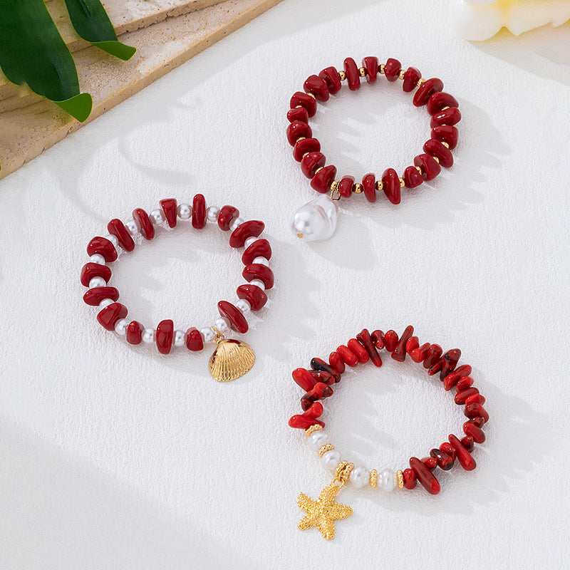 Wholesale Ocean Vacation Plastic Bead Alphabet Pendant Necklace Women S Boutique Resale Jewelry