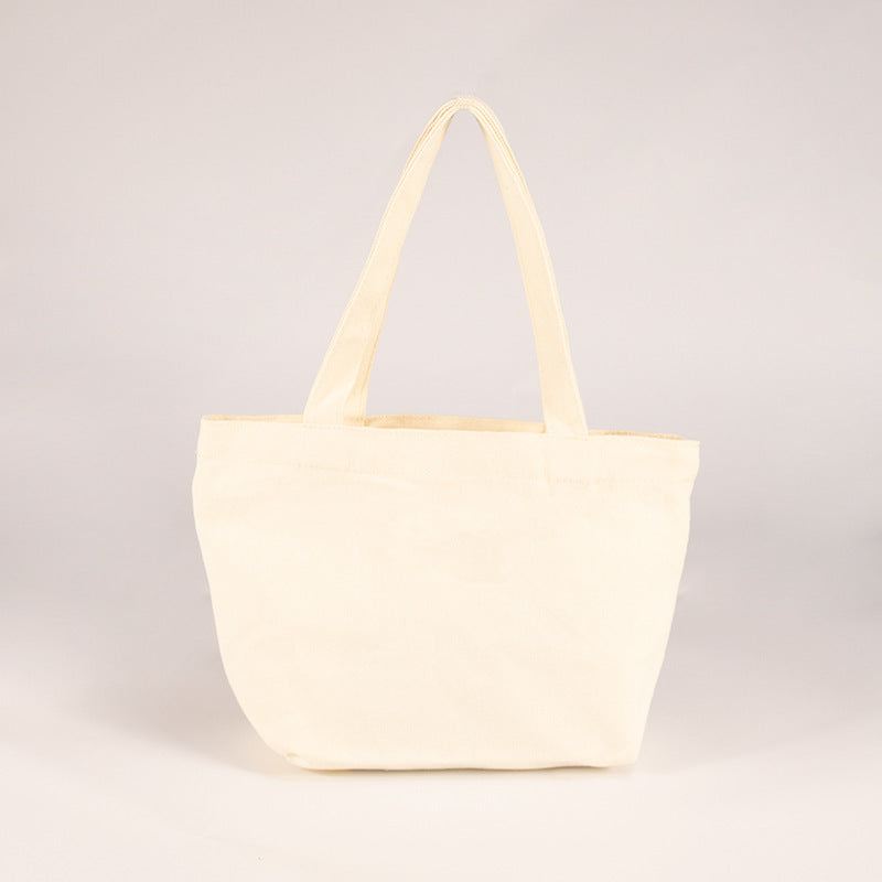 Wholesale 12 color cotton in stock canvas bag cute portable small cloth bag logo hand gift cotton bag