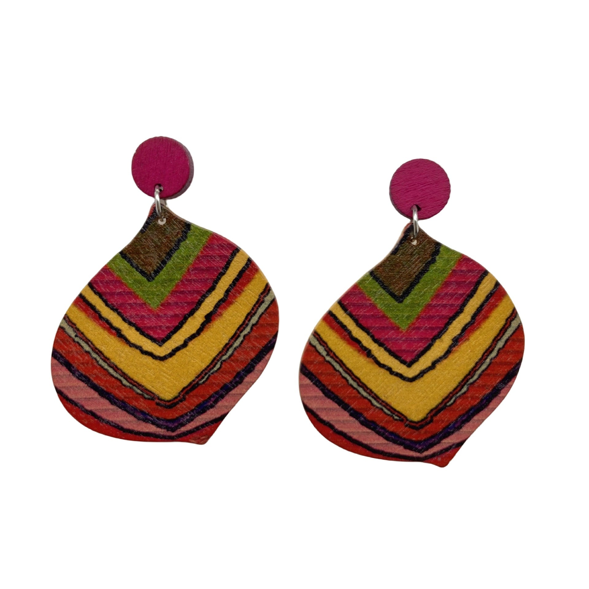Wholesale Ethnic Style Retro Streamline Pattern Leaf Shape Long Earrings