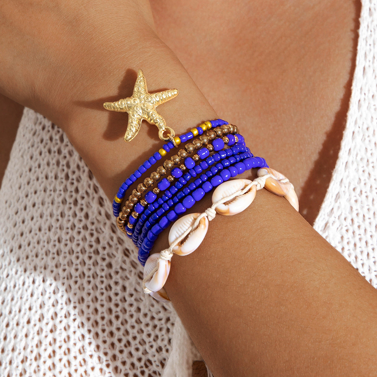 Wholesale Bohemian Beach Vacation Style Multicolor Beaded Bracelet