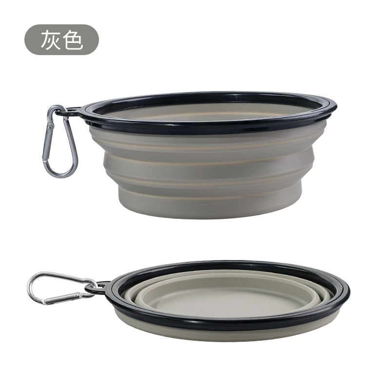 Wholesale Portable Silicone Foldable Water Bowl for Drinking Out