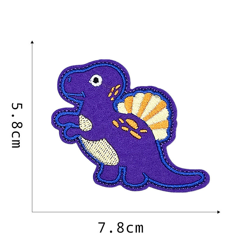 Wholesale Polyester Cartoon Embroidered Patch Iron On Dinosaur Badge For Clothing OLY Exclusive