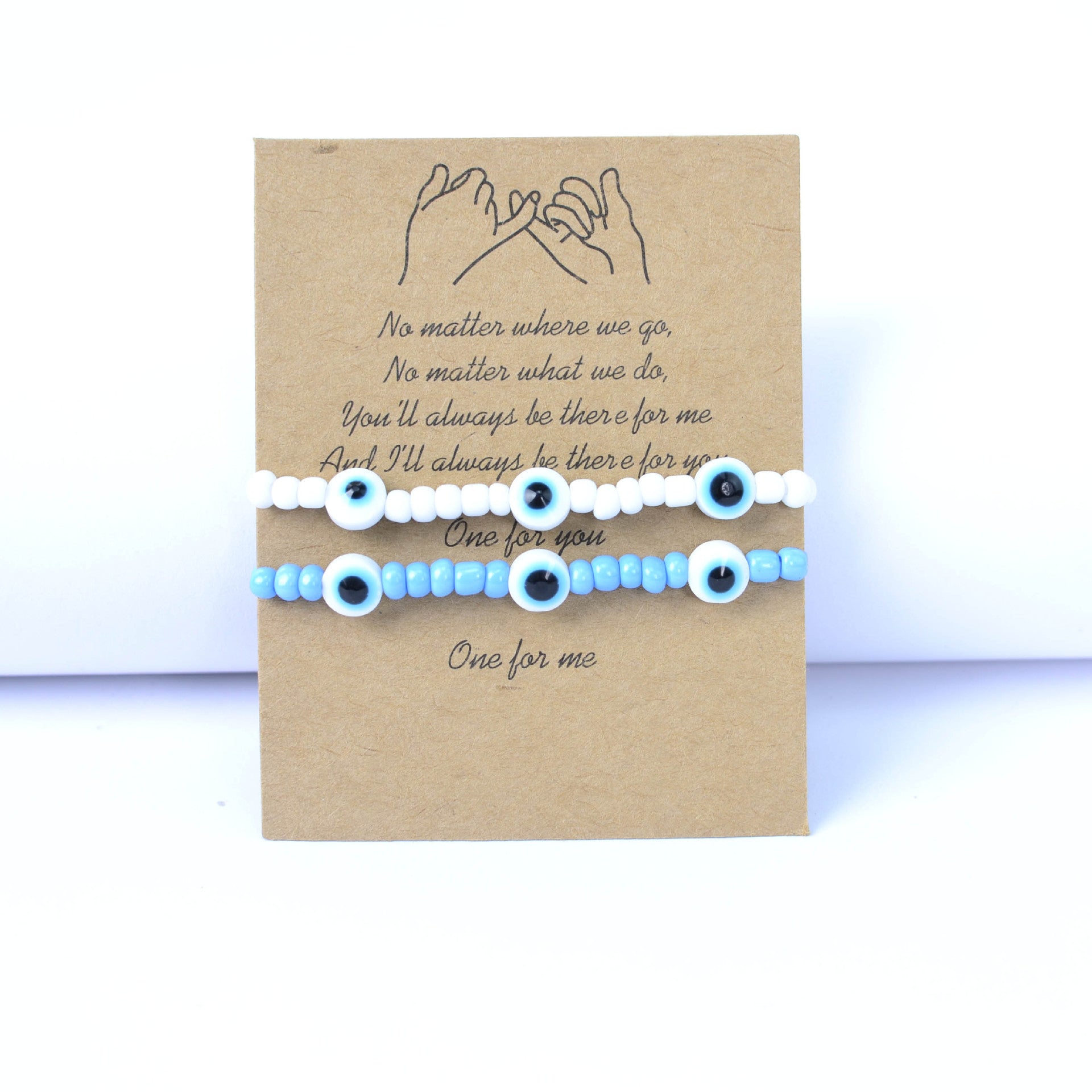 Wholesale  Blue And White Beaded Stretch Bracelet For Women