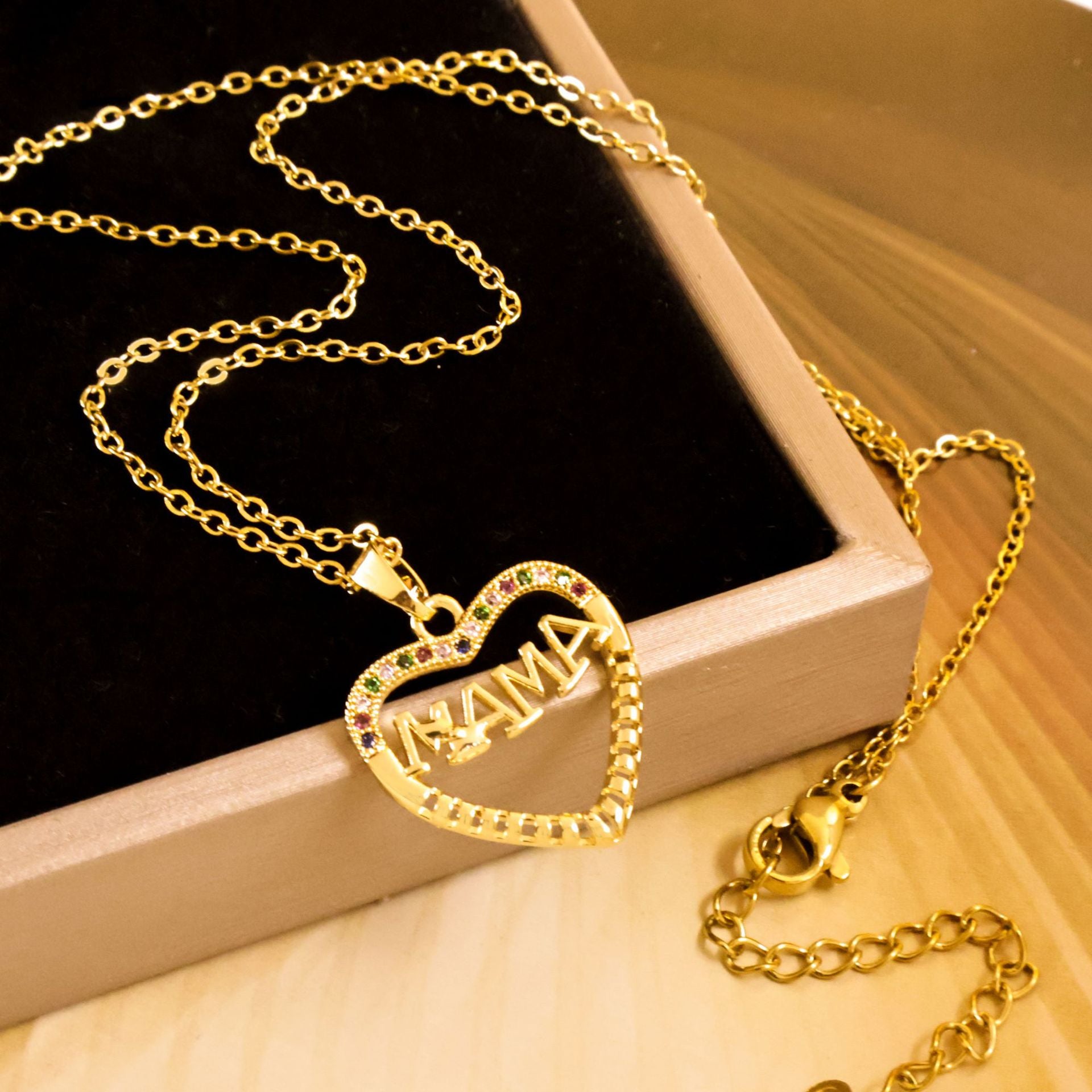 Wholesale Titanium Steel Heart Necklace