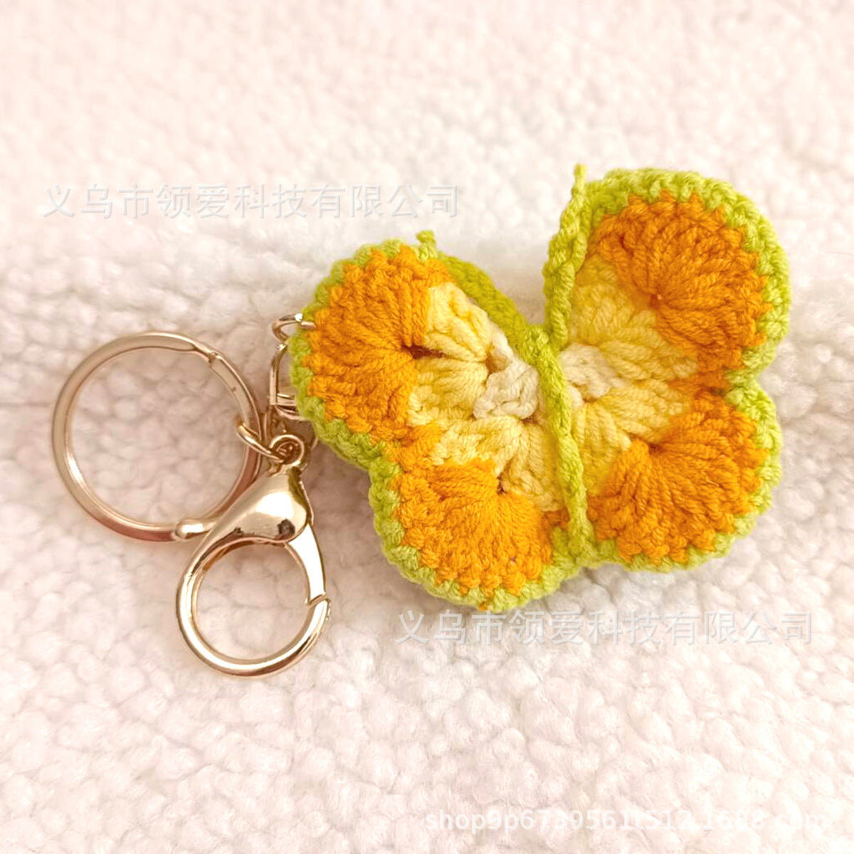 Wholesale Creative  Four-line Crocheted Butterfly  Accessory PendantKeychain