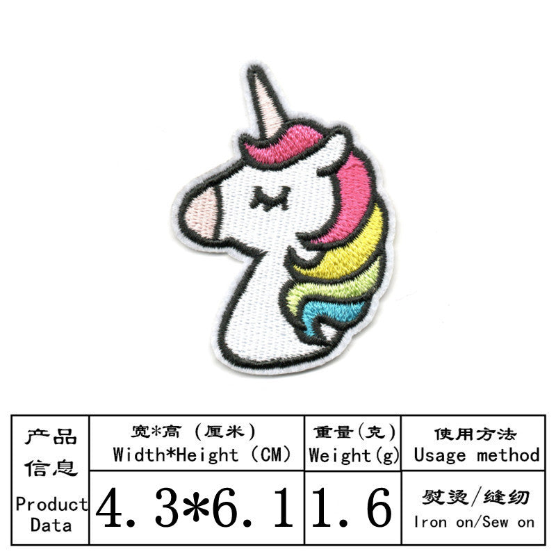 Wholesale Cartoon flower fruit smiley face animal embroidery DIY Patches