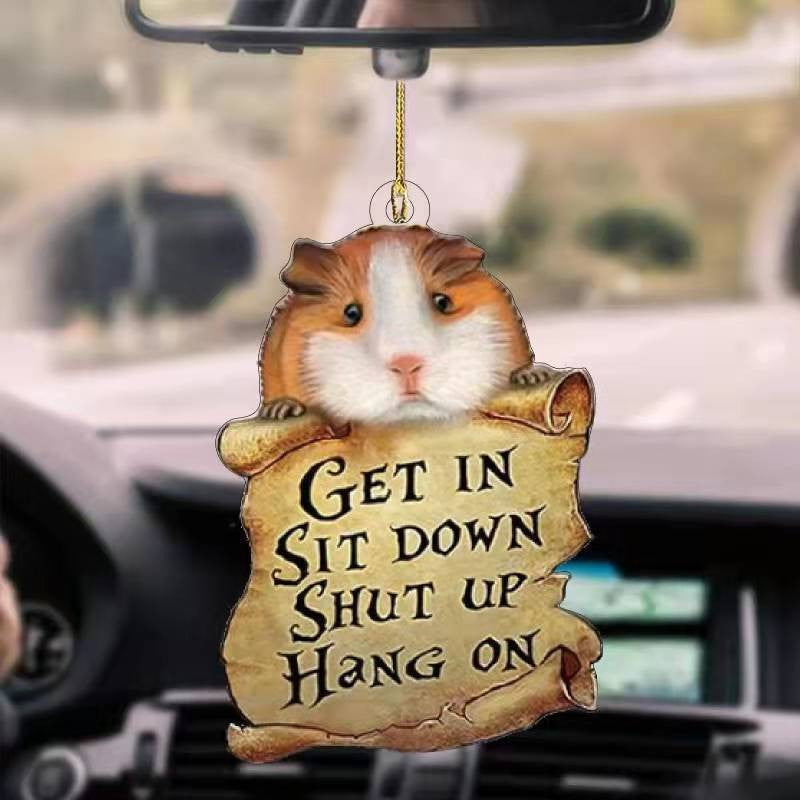 Wholesale Acrylic Dog Car Mirror Decoration Pendant