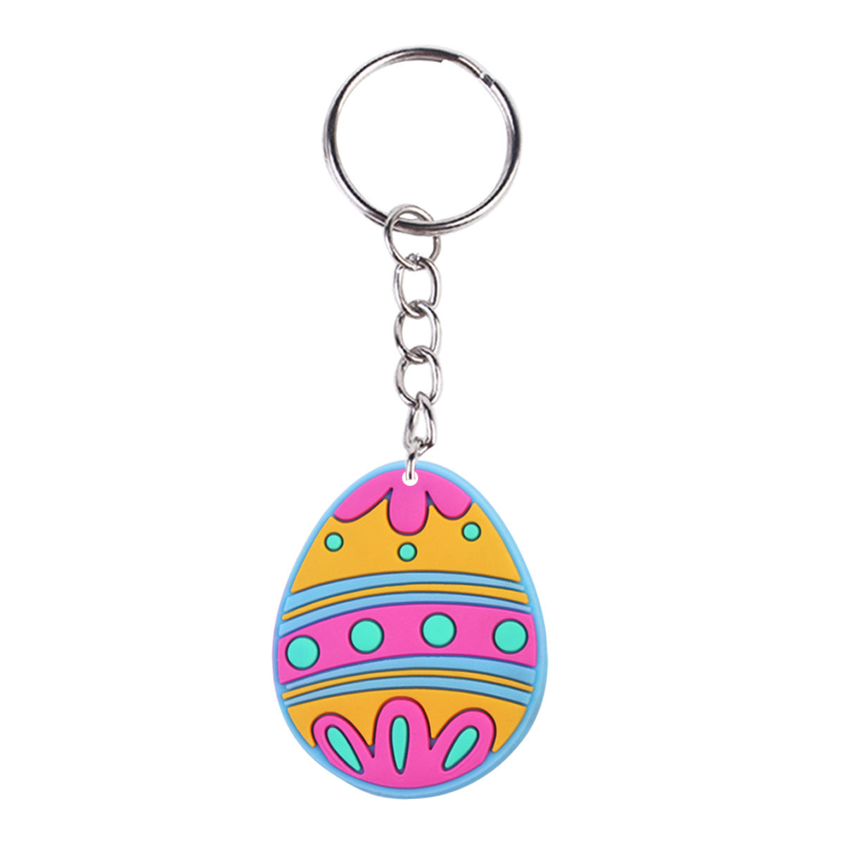 Wholesale 10pcs Easter Egg Pvc Keychain