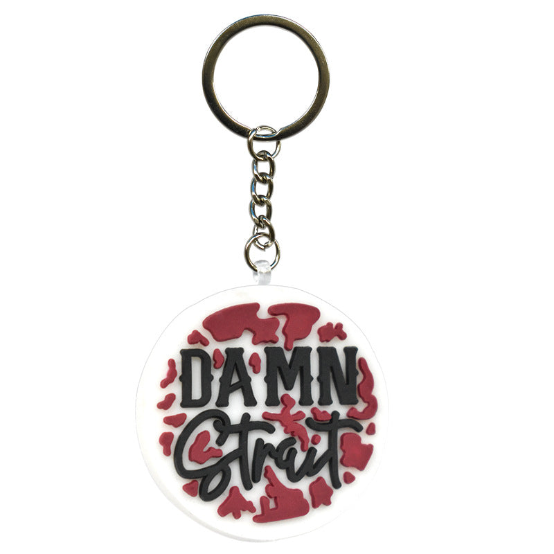 Wholesale Random 100pcs PVC Soft Rubber Focus Beads Zinc Alloy Keychains