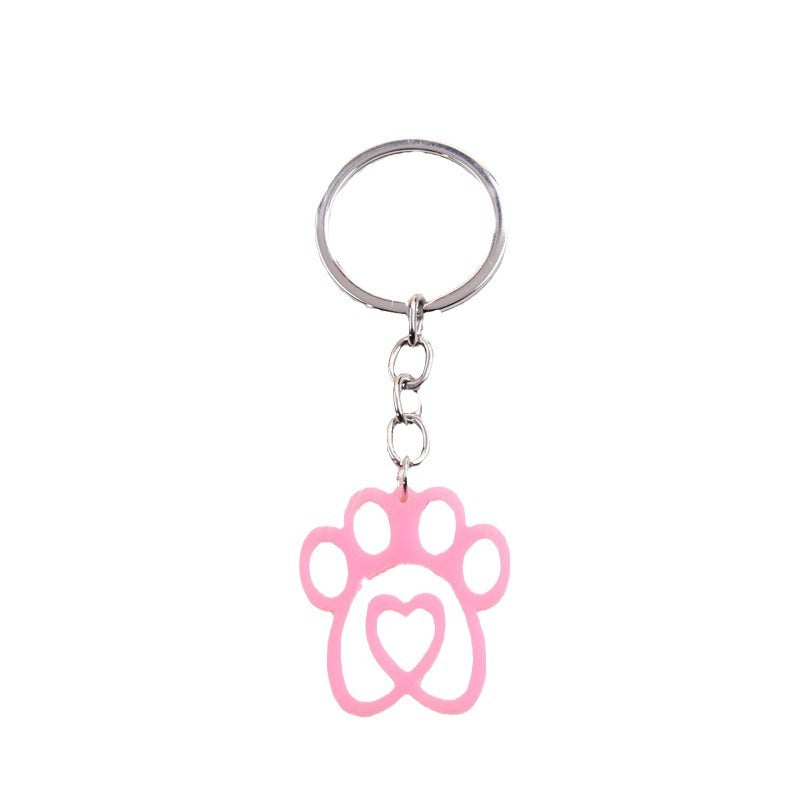 Wholesale Valentine's Day Dog Claw LOVE Acrylic Keychains