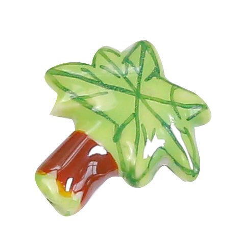 Wholesale Hand Drawn Coconut Tree Ceramic Loose Beads