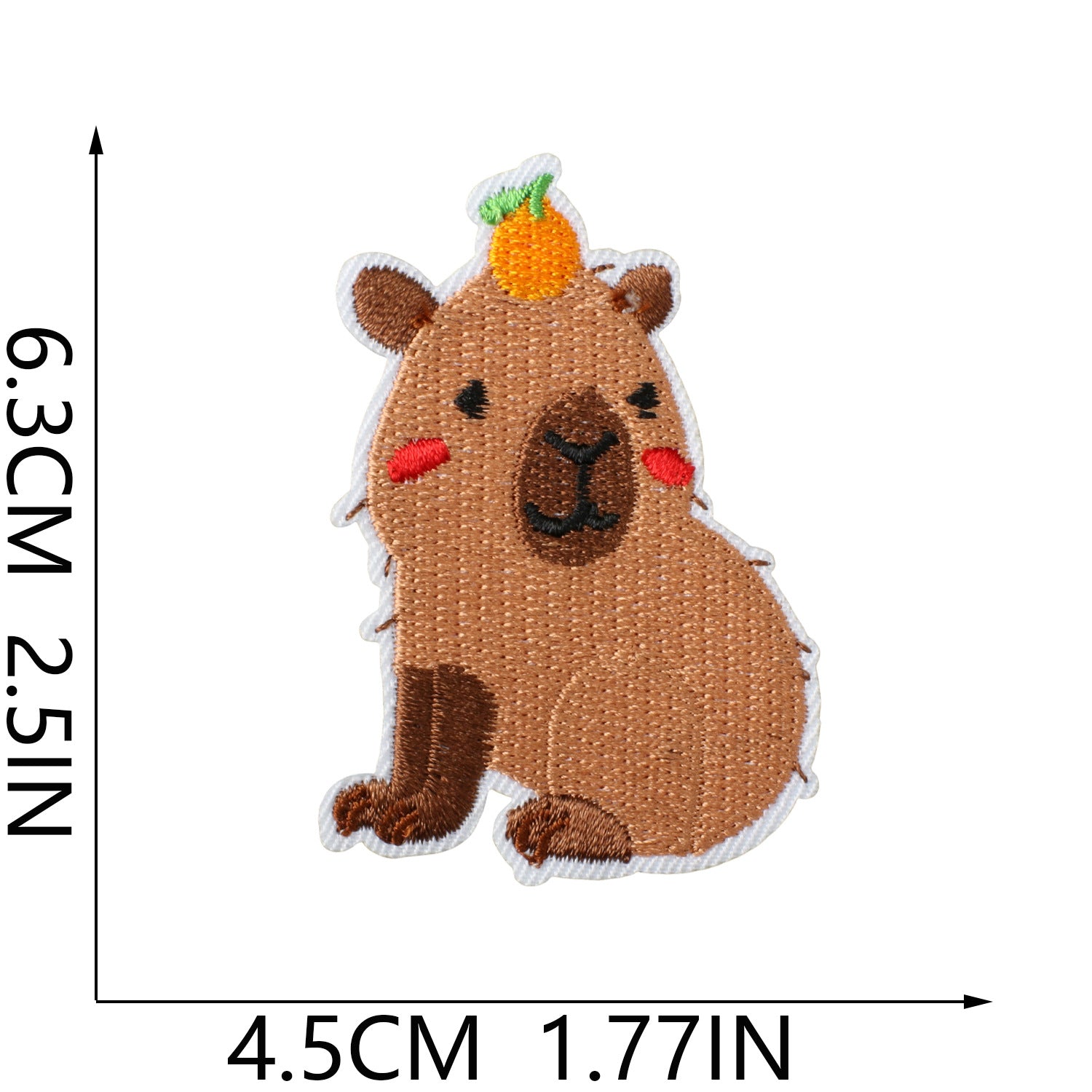 Wholesale Cute Capybara Cartoon Sun Embroidery Patch Iron On Decorative Accent For Clothing Bags DIY Gift Resale