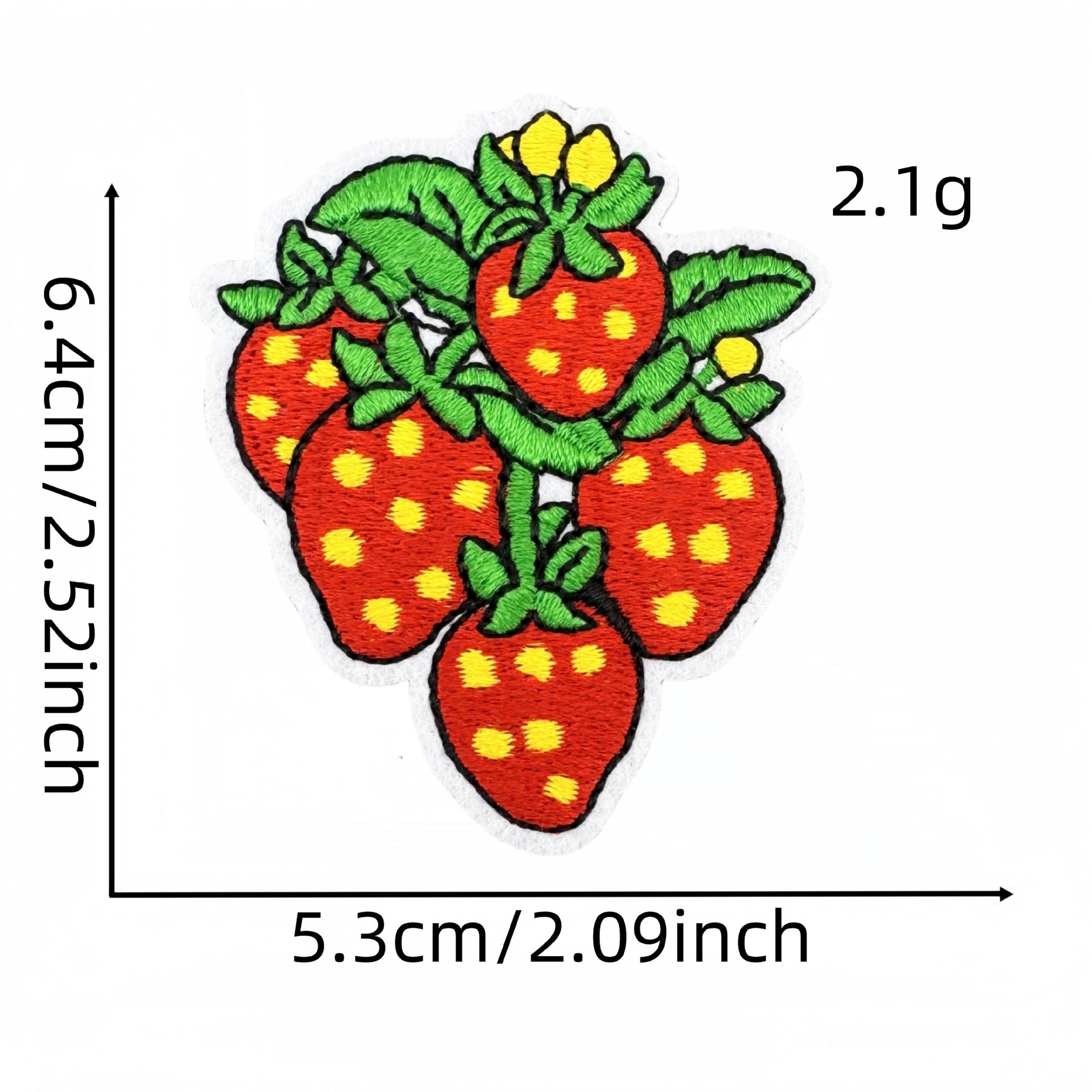 Wholesale Cartoon Strawberry Embroidery Cloth Patch  Embroidery Patch Accessories