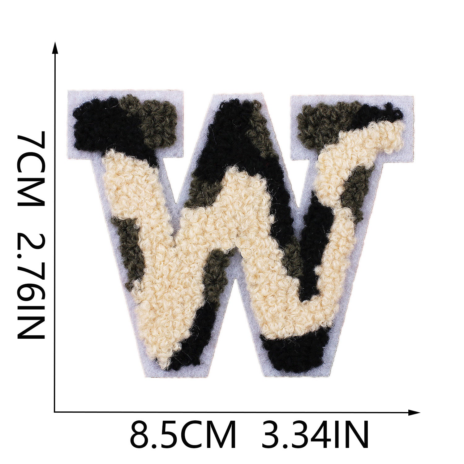 Wholesale Camouflage English letter embroidered towel patch