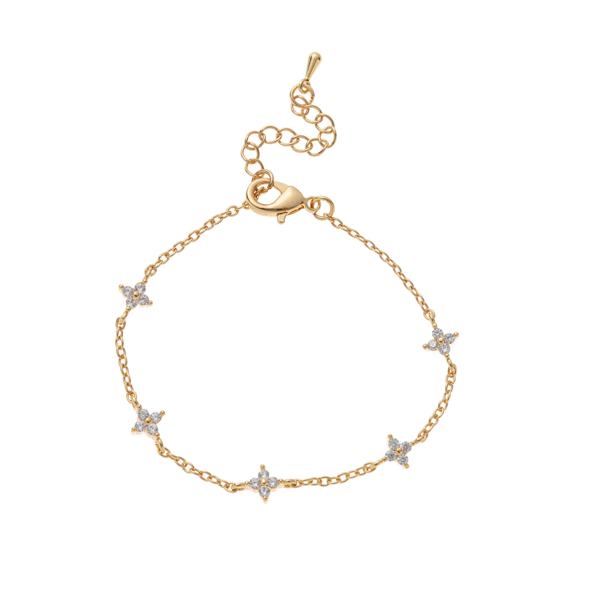 Wholesale Cute and Sweet Love Zircon Bow Bracelet