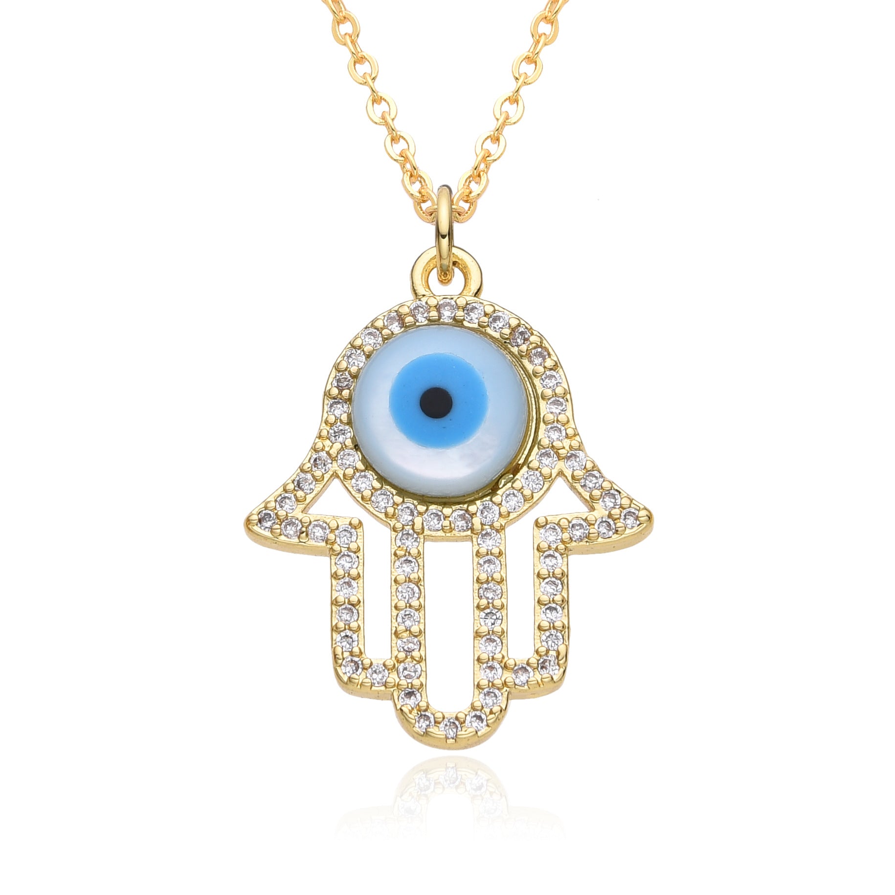 Wholesale Colored Zircon Devil's Eye Necklace